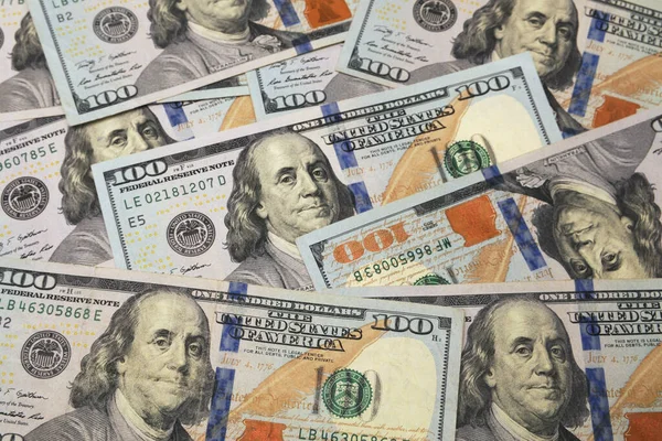 Bir Yığın 100 Dolarlık Banknot — Stok fotoğraf