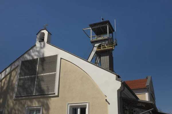 Frammento Dell Edificio Della Torre Del Pozzo Minerario — Foto Stock