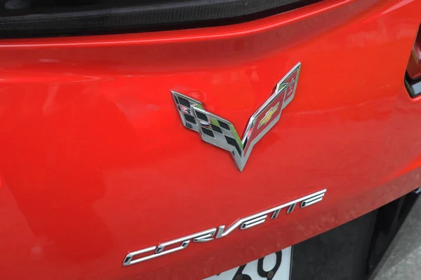 Tradycyjny Znak Symbol Samochód Corvette — Zdjęcie stockowe