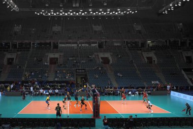 Avrupa Voleybol Şampiyonası 2021, Krakow Polonya 7 Eylül 2021, Ukrayna ve Belçika arasındaki maç   
