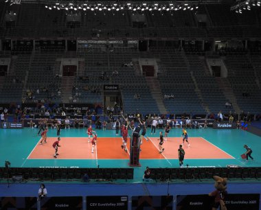 Voleybol, Polonya 'da Avrupa Şampiyonası 2021, Ukrayna-Belçika maçı 7 Eylül' de Krakow 'da ...