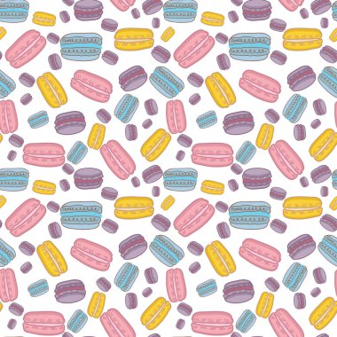 Macaroon vektör desen tasarımı