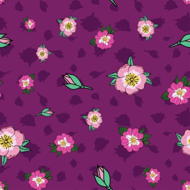 Yaban gülleri desen dizaynı