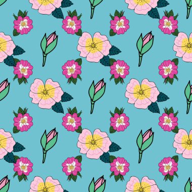 Yaban gülleri desen dizaynı