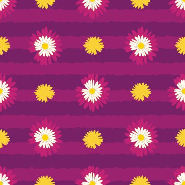 Daisy çiçek vektörü kusursuz desen