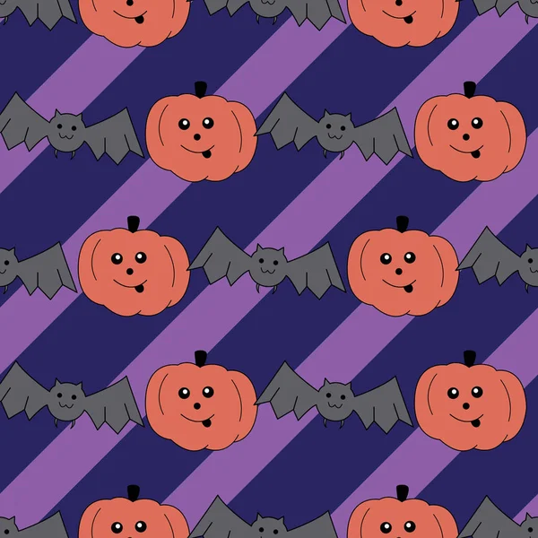 Niedliche Halloween Urlaub Wiederholen Muster Design — Stockvektor