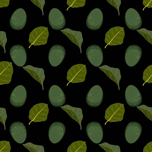 Avocado Vector Seamless Pattern Design — Stock Vector