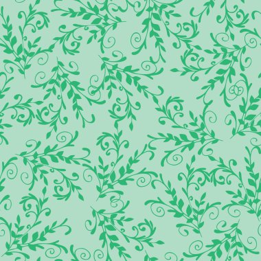 çiçek yeşil seamless modeli