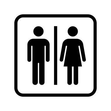 Tuvalet tabelası. Tuvalet tabelası. Vektör illüstrasyonu