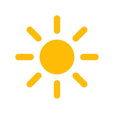 Güneş simgesi. Güneş sembolü. Vektör illüstrasyonu