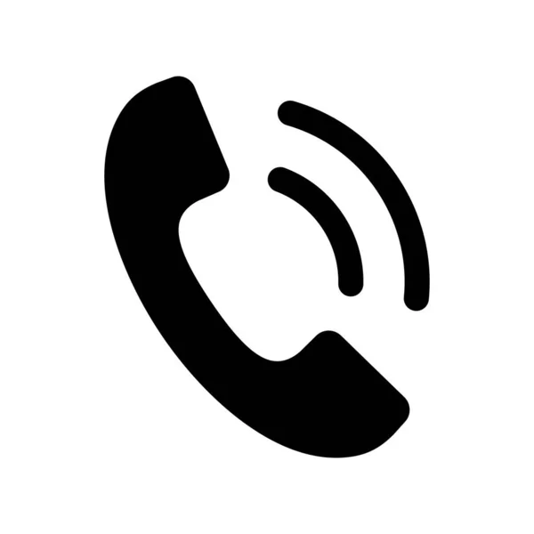 Telefon ikonu. Basit bir telefon simgesi çalınıyor. Vektör illüstrasyonu