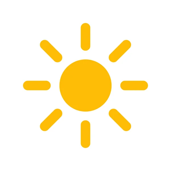 太阳简单的图标 太阳符号 矢量说明 — 图库照片