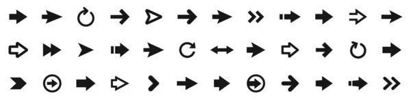 Pfeil Symbole Gesetzt Pfeile Sammeln Einfaches Pfeil Big Set Vektorillustration — Stockvektor