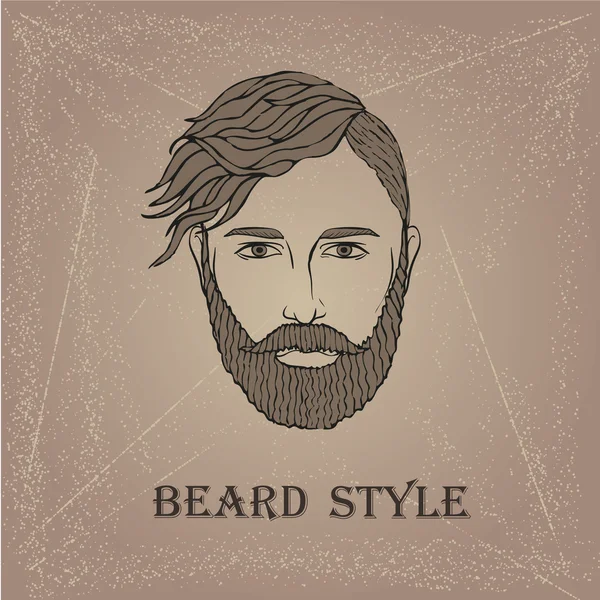 Férfi szakáll — Stock Vector
