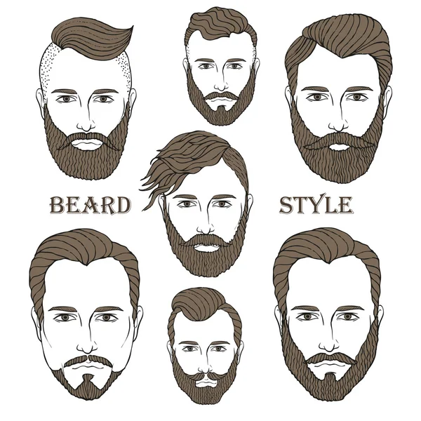 Männer mit Bart — Stockvektor