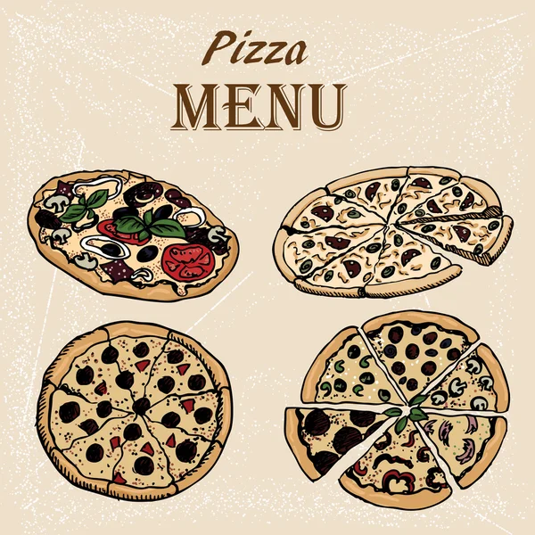 Jeu de couleurs pizza 1 — Image vectorielle