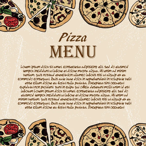 Boceto de pizza 17 — Vector de stock