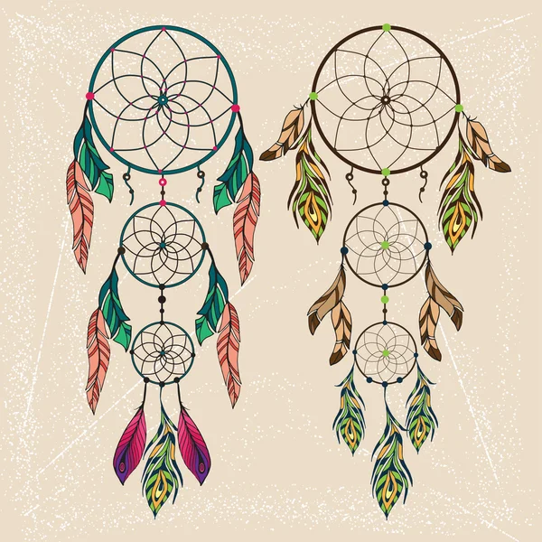 Dream catcher färg — Stock vektor