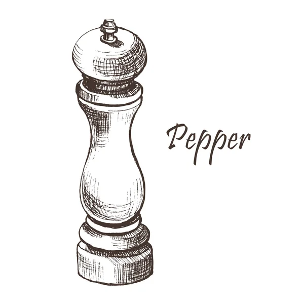 Pepper mill — Stock Vector