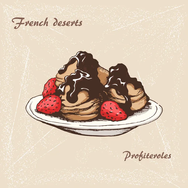 Französische Desserts 7 — Stockvektor