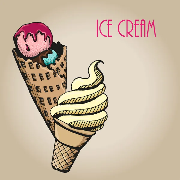 アイスクリーム 3 — ストックベクタ
