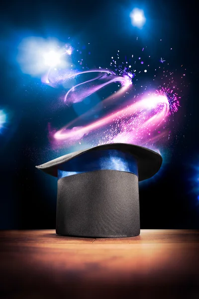 Magician hat on a stage — Stock Photo, Image