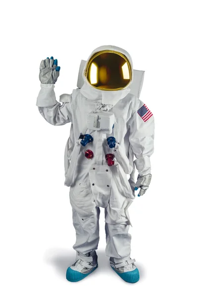 Astronauta stojąc na białym tle — Zdjęcie stockowe