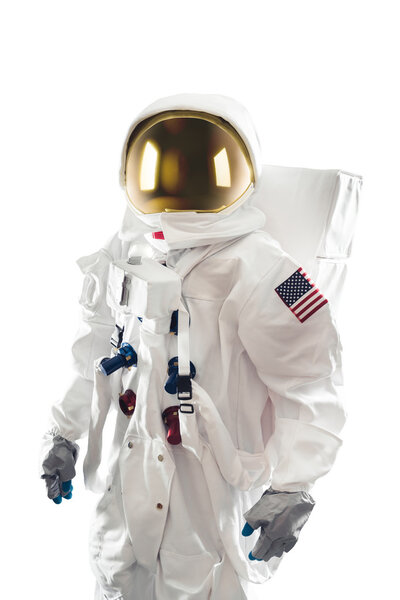 Astronaut standing isolated
