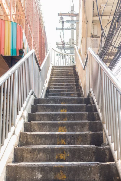 Escalera Calle Overpass Thaialnd Sucio — Foto de Stock