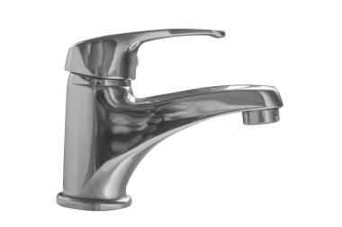 musluk gümüşü temiz banyo yakın plan.