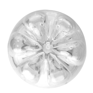 Beyaz arkaplanda boş şişe.