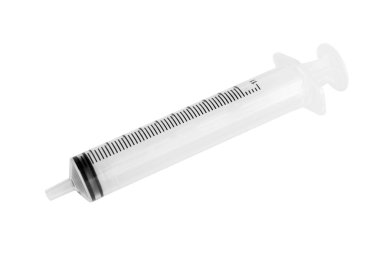 Beyaz arkaplanda iğne izole edildi.