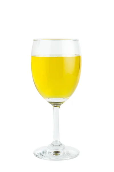 Glas Vatten Vin Bläck Isolerad Vit Bakgrund — Stockfoto