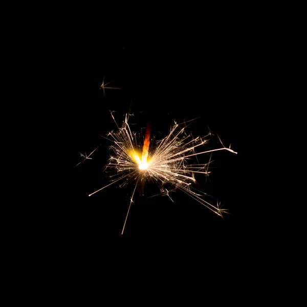 Kraker Ateş Siyah Arkaplan Koyu — Stok fotoğraf
