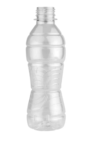 Fles Leeg Geïsoleerd Witte Achtergrond — Stockfoto