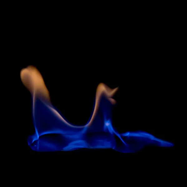 Fire Blue Hot Black Background — Stock Photo, Image