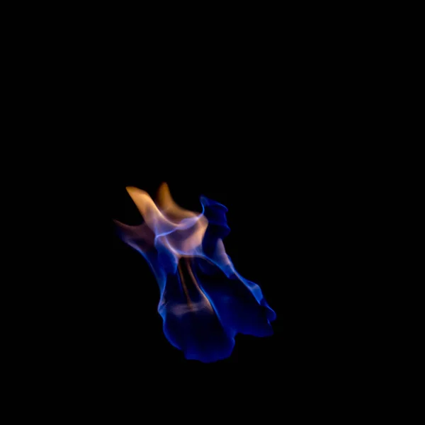 Fire Blue Hot Black Background — Stock Photo, Image