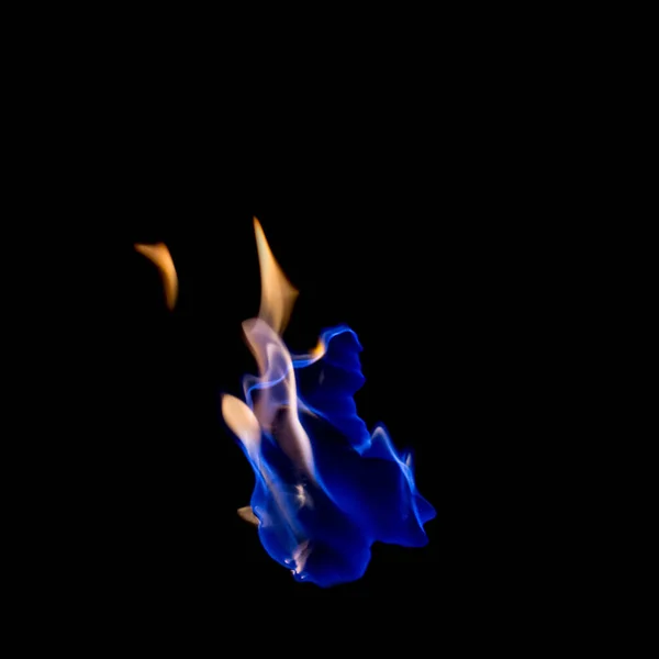 Fire Blue Hot Black Background — Stock Photo, Image