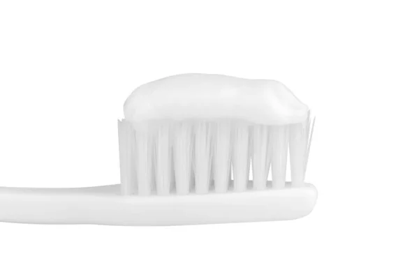 Zahnpasta Zahnbürste Isoliert Auf Weißem Hintergrund — Stockfoto