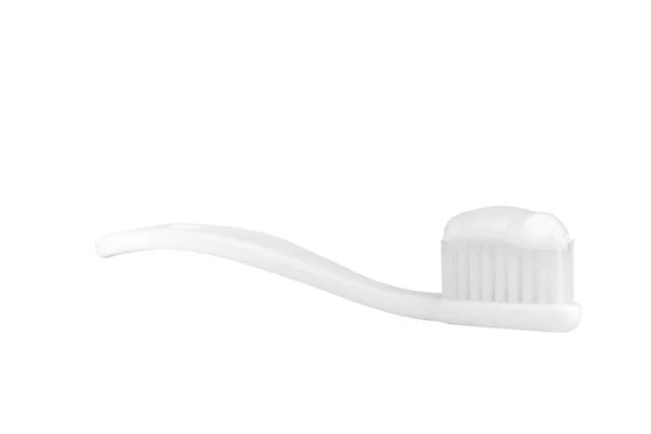 Zahnpasta Zahnbürste Isoliert Auf Weißem Hintergrund — Stockfoto