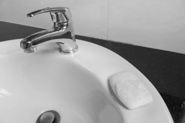Mýdlová Bublina Koupel Ranní Umyvadlo — Stock fotografie