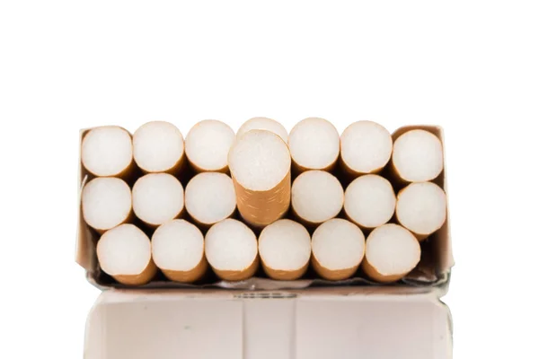 Embalagem Cigarros Isolada Sobre Fundo Branco — Fotografia de Stock