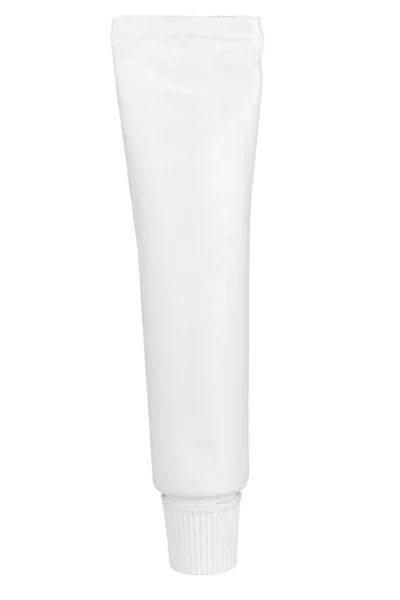 Цвет Зубной Пасты Белый Изолированный Белом Фоне — стоковое фото