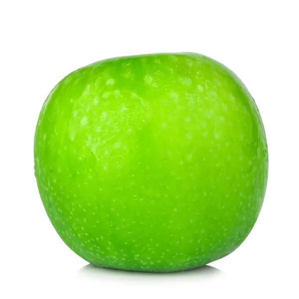 Äpple Grön Isolerad Vit Bakgrund — Stockfoto