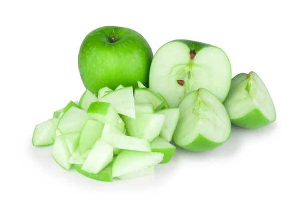 Apfelgrün Isoliert Auf Weißem Hintergrund — Stockfoto