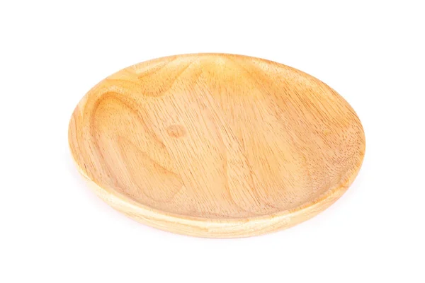 Dish Wood Isolated White Background — Stock Photo, Image