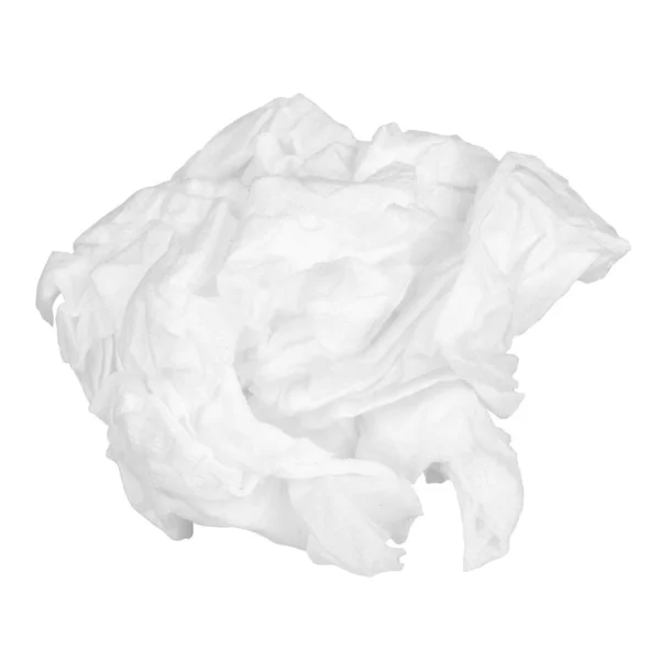 Σφαίρα Χαρτιού Ιστού Απομονωμένη Λευκό Φόντο — Φωτογραφία Αρχείου