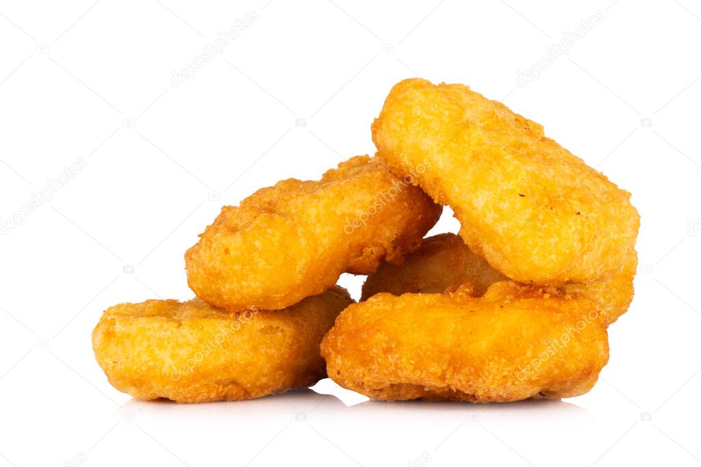 nuggets isolated on white background.