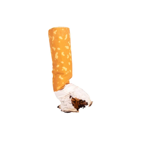 Mégots Cigarette Isolés Sur Fond Blanc — Photo