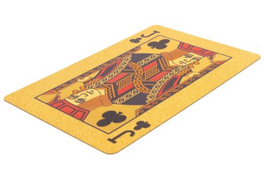 Beyaz arka planda jack club altın kartı.